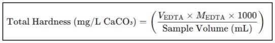 Rriochrome T water hardness formula